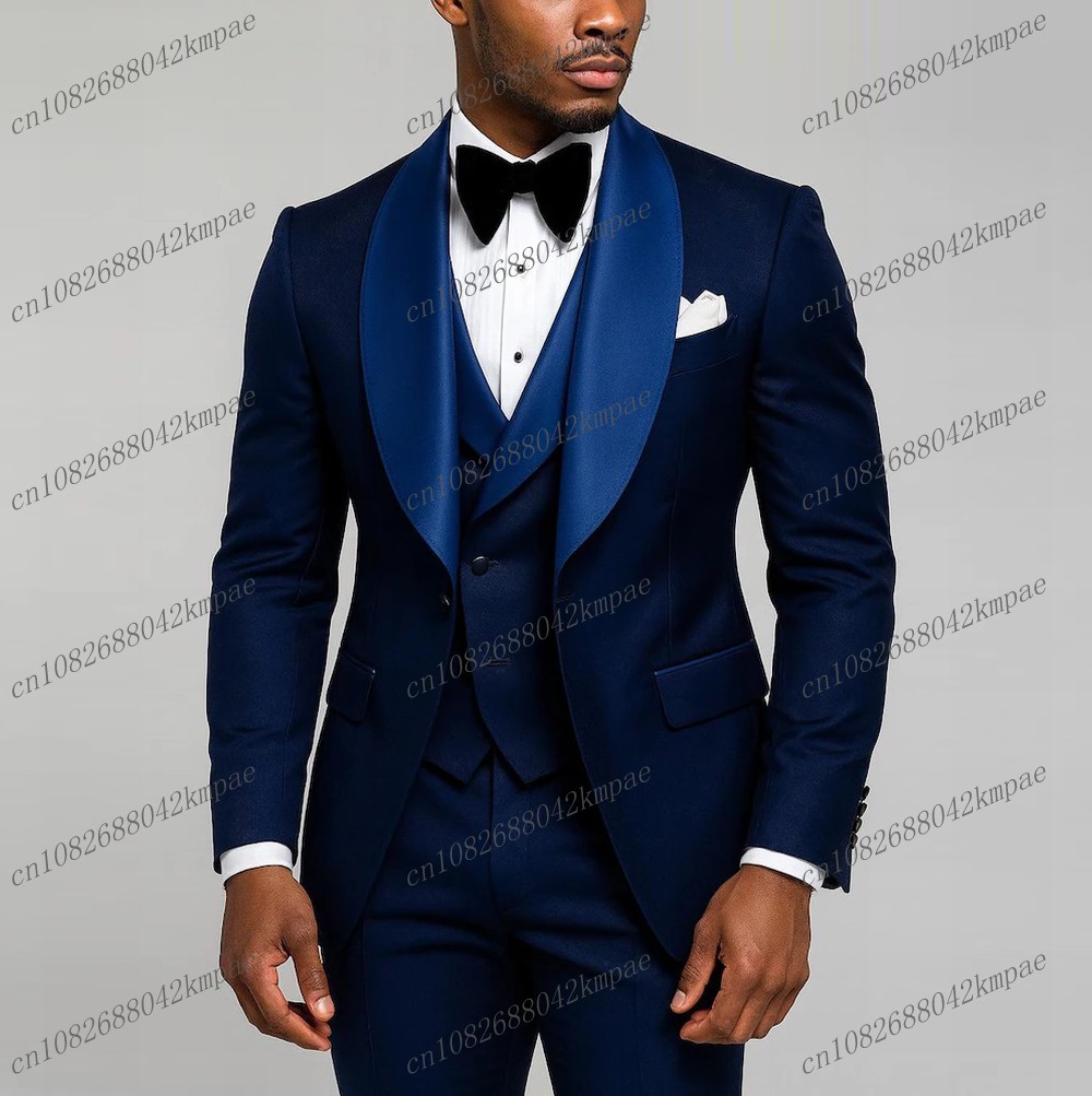 Men'S Formal Wear Rental - Новый темно-синий деловой мужской костюм для
