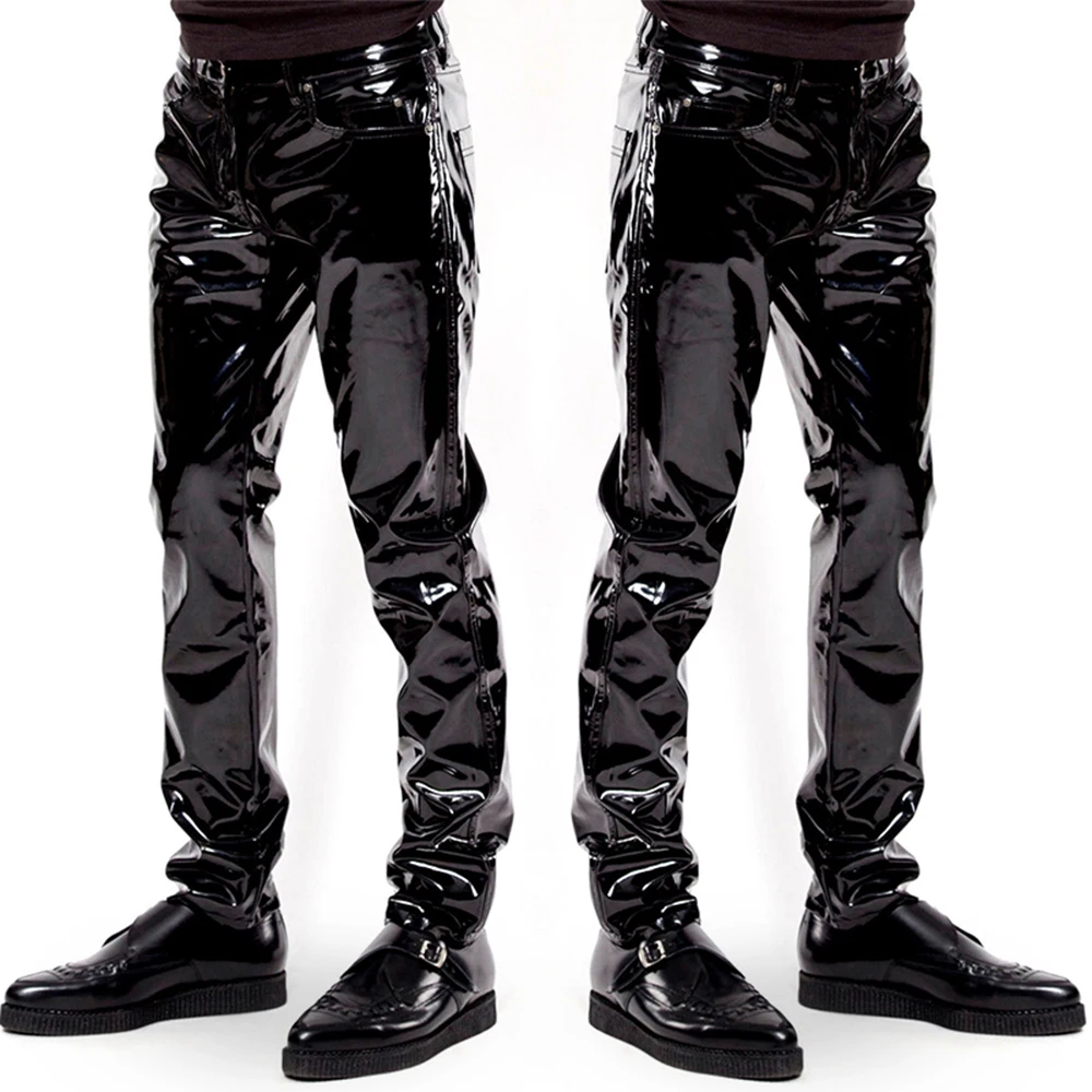 Men'S Gothic Formal Wear - Мужские брюки из искусственной кожи из