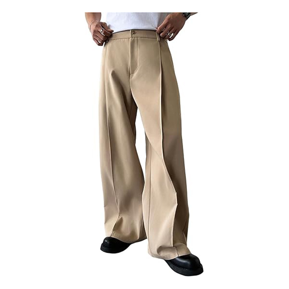 Men'S Formal Wear Rental - Мужские однотонные брюки прямого кроя для