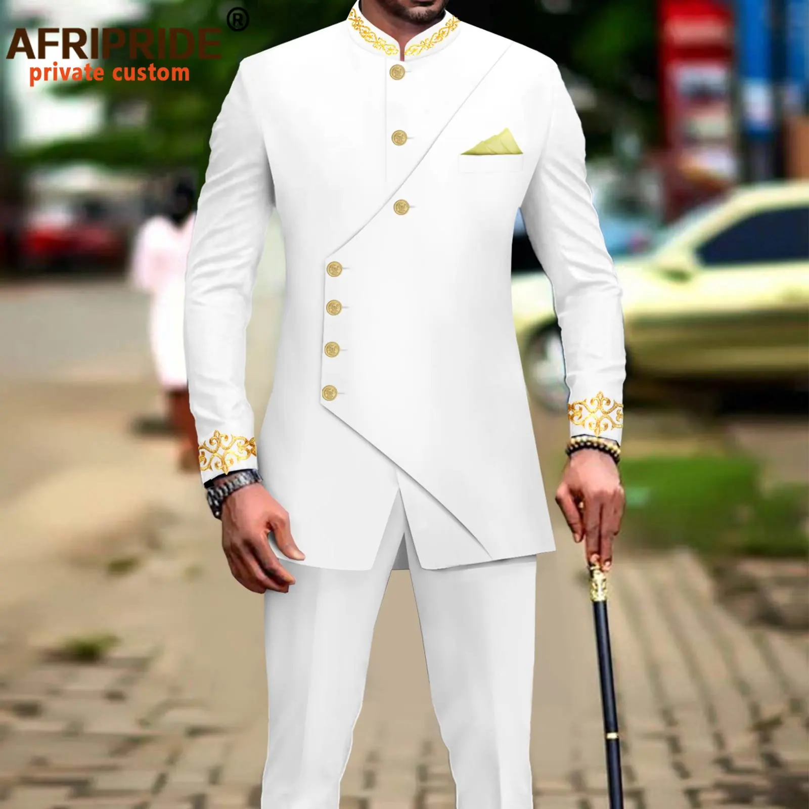 Men'S Formal Wear Rental - Африканские мужские облегающие костюмы с вышивкой,