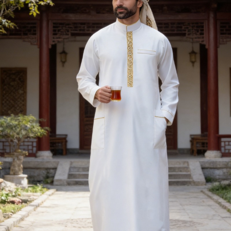 Мужская арабская тоба с вышивк – обзор и цена Arabic Formal Wear Men
